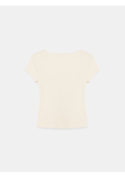 Dilvin 32840 V Yaka Basic T-shirt-taş