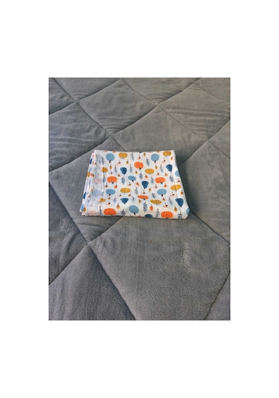 Truy Towel Baby Müslin Bek Örtüsü Gökyüzü Desen - Yeşil 120x120 Cm 2 Adet Ağız Mendili Beyaz