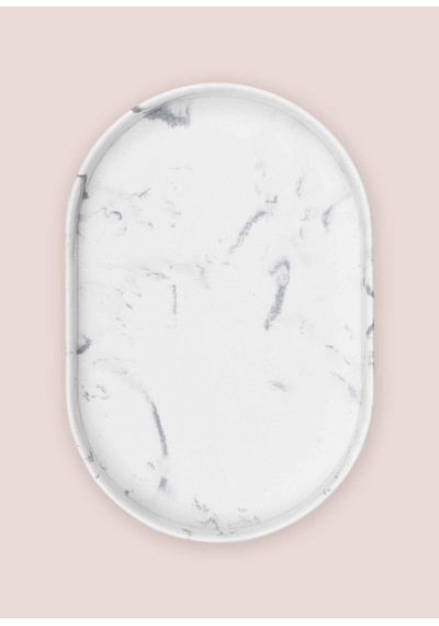 The Mia Marble Banyo Tepsisi Beyaz 30x20x3 Cm Çok renkli