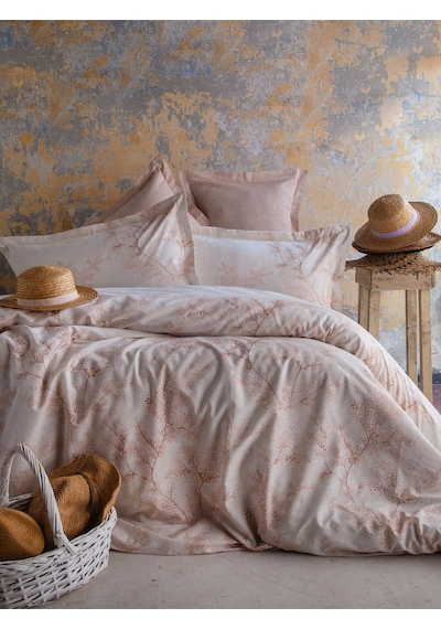 Senses Mila Nevresim Takımı Terakota Çift Kişilik Terracotta