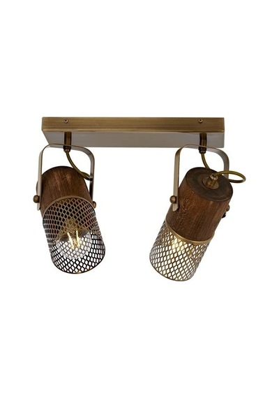 Ar-60265-2ey Eskitme Kaplama Modern Avize E27 Metal Ahşap 32x25cm 01G Taba