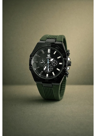 Audemars Piguet Model Silikon Kayış Erkek Kol Saati Haki - 814725731 Siyah