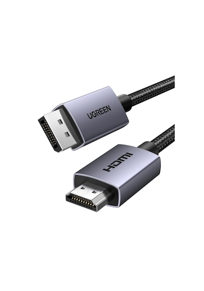 Ugreen 4k 1080p 120hz Displayport 1.2 To Hdmı 1.4 Örgülü Kablo, 1m, 35840