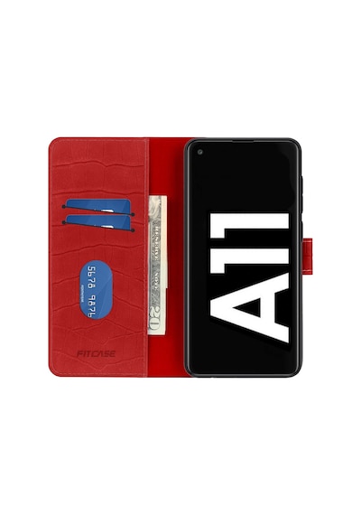 Samsung Uyumlu Galaxy A11 Kilif Kroko Desen Kapakli Cüzdanli 489388778