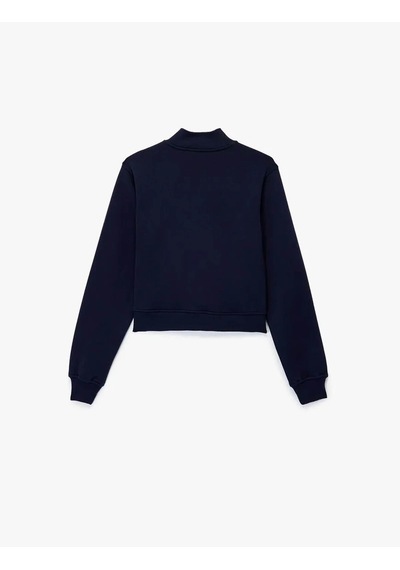 Koton Yarım Fermuarlı Crop Lacivert Kadın Sweatshirt 6wak10052ek Lacivert