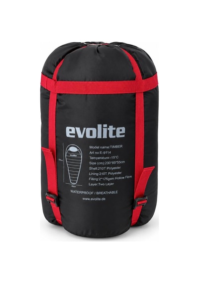 Evolite Timber -15 C Uyku Tulumu - Kırmızı Sol