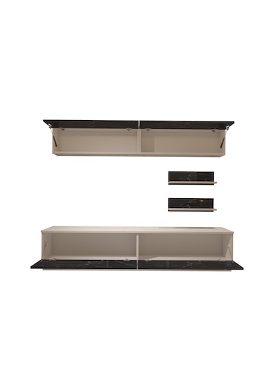 Decoraktiv Eko 5b Mdf Std Tv Ünitesi Tv Sehpası Beyaz - Siyah Mermer
