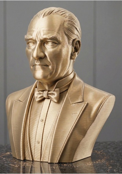 Her Evde Bulunması Gereken Dekoratif 15 Cm Atatürk Heykeli 3 Boyutlu Baskı Hediyelik