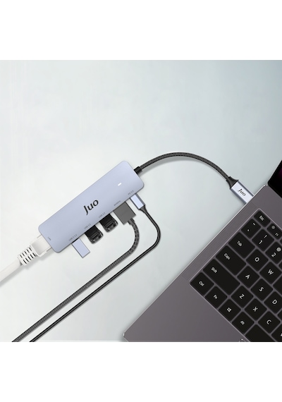 Juo MT03352 Type-c 5gbps 100w 4k 60hz Hdmı Gigabit Ethernet Dönüştürücü Usb 3.2 Çokayıcı Hub