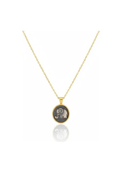 G&a Jewels - Güçlü Adımlar - 925 Ayar Oksitli Yaldız Altın Kaplama Gümüş Kolye Altın - Gümüş 40+5 Cm G&a Jewels - Güçlü Adımlar - 925 Ayar Oksitli Yaldız Altın Kaplama Gümüş Kolye Altın - Gümüş 40+5 Cm