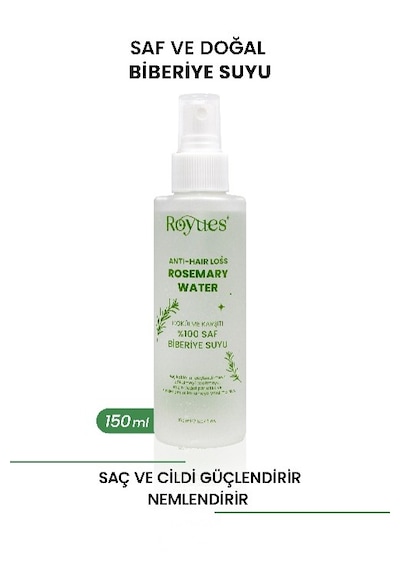 Royues Dökülme Karşıtı Ve Saç Uzatma Etkili Biberiye Suyu 150 ML
