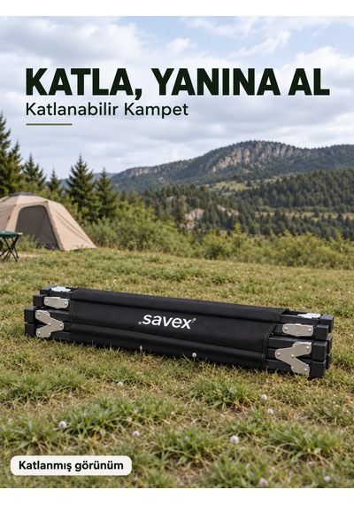 Kuzeylife Argeus Katlanır Kamp Yatağı Kampet Taşıma Çantalı 180 Kg Taşıma Siyah