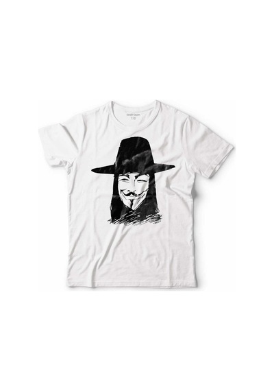 V For Vendette Mask Vandetta Çocuk Tişört 001