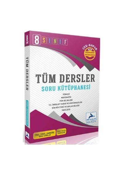 2027 Paraf Yayınları 8. Sınıf Tüm Dersler Soru Kütüphanesi Çek Kopar