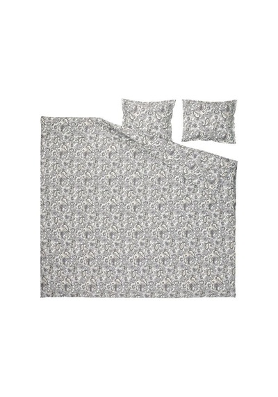Ikea Rodgersıa Çift Kişilik Nevresim Takımı 220 X 240 Cm Gri - Beyaz