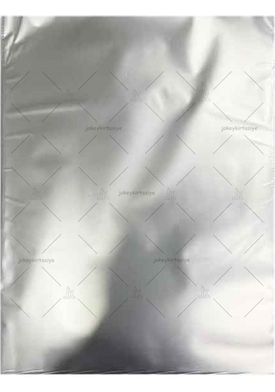 Mat Metalize Bantlı Gümüş Hediye Paketi 20 Adet En: 17 CM x Boy: 25 CM