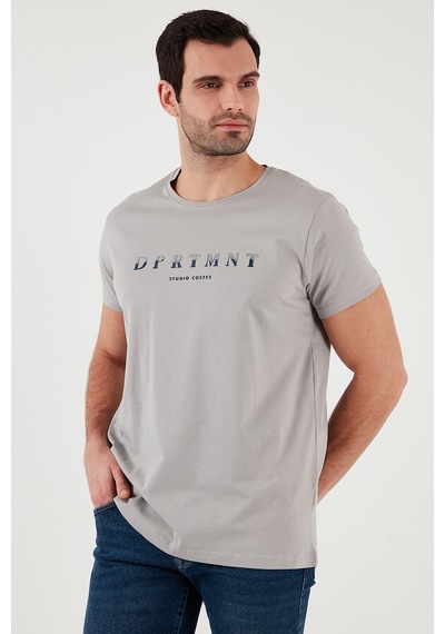 Buratti Baskılı Bisiklet Yaka Pamuklu Slim Fit Erkek T Shirt 541Dprtmnt24 Açık Gri Buratti Baskılı Bisiklet Yaka Pamuklu Slim Fit Erkek T Shirt 541Dprtmnt24 Açık Gri