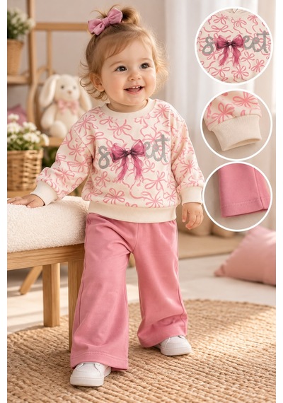 Babywood Sweet Baskılıkız İkili Takım 9-24 Aylık -dü26769232 - Pembe