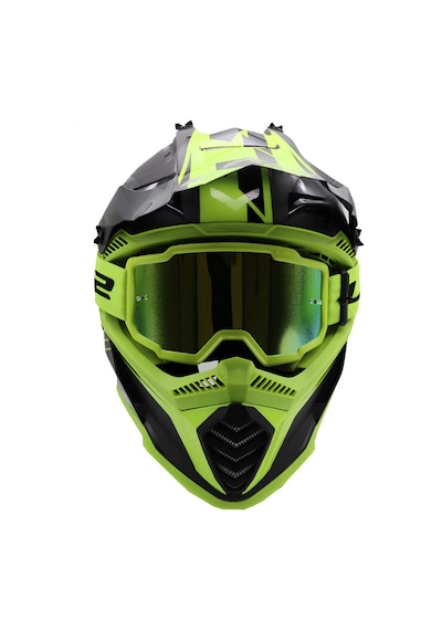Ls2 Charger Goggles Motokros Gözlük Irıdıum Camlı Neon Sarı