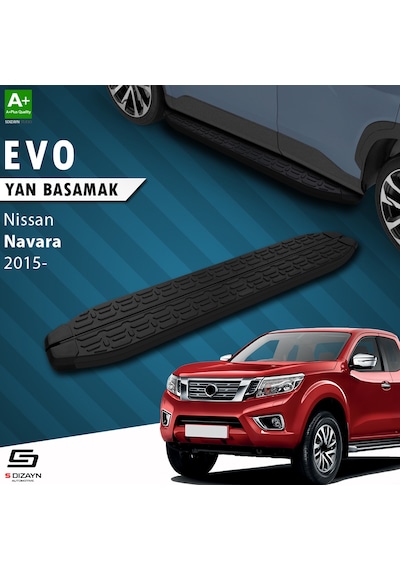 S-dizayn Nissan Navara 3 Evo Siyah Yan Basamak 203 Cm 2015 Üzeri