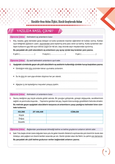 5. Sınıf Türkçe Soru Bankası Fasikül Seti