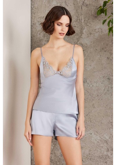 Pierre Cardin 6005 Kadın Mist Gelin Set 6'lı Saten Takım Mist