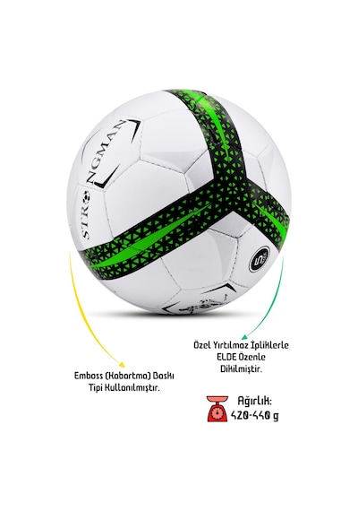 Telvesse Futbol Topu Pompalı Set Profesyonel El Dikişli Dayanıklı Sert Zemin Halı Saha Topu 099 No:5 Karışık Renkli