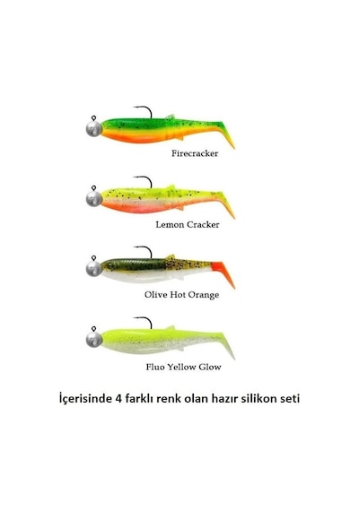 Savage Gear Cannibal Shad 10 CM 9 Gr+10 Gr 3/0 Dark Water 4+4 Adet Silikon Seti