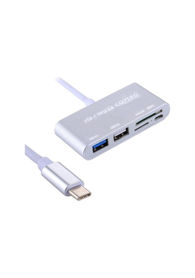 Usb Type C To Otg Combo Usb 3.0 Hub+Kart Okuyucu