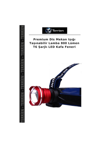 Premium Dis Mekan Işığı Taşınabilir Lamba 800 Lümen T6 Şarjlı Led Kafa Feneri Çok Renkli