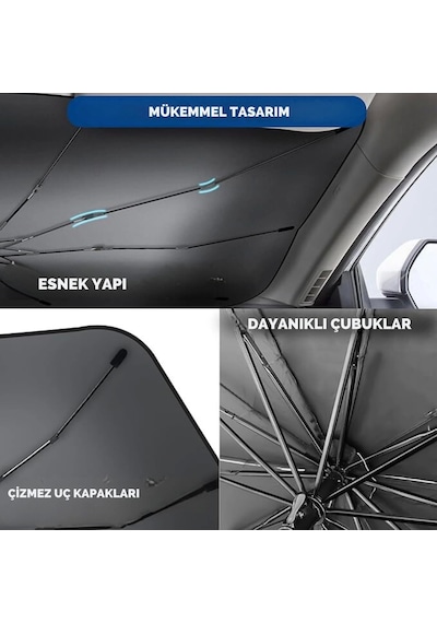 Hyundai İ30, Ford Fiesta, Seat Ibiza, Renault Clio, Dacia Duster Uyumlu Oto Şemsiye