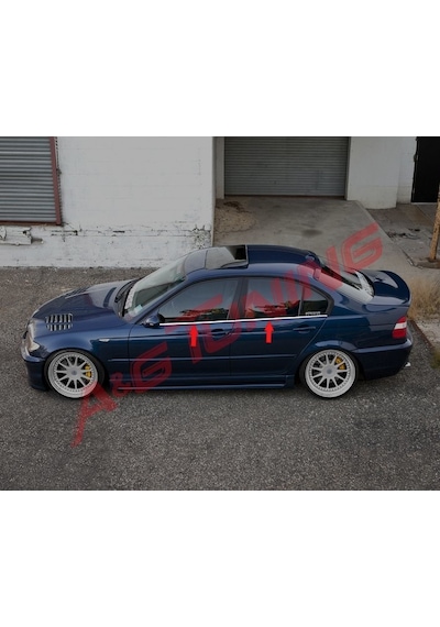 Bmw E46 Krom Cam Çıtası 1998-2005 4 Parça Paslanmaz Çelik N11.6035