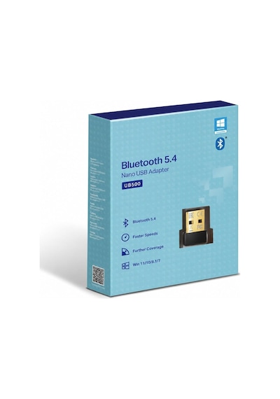 Tp-lınk Ub500 Bluetooth 5.4 Nano Usb Adaptör, Pc Notebook Laptop İçin Mini Bluetooth V5.4 Dongle, Kulaklık Hoparlör Klavye Mouse Gamepad Bağlantı Adaptörü, Windows 11/10/8.1/8/7 Uyumlu Tak Çalıştır