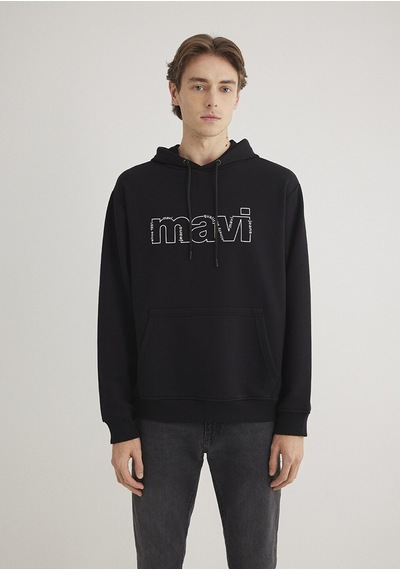 Mavi - Mavi Logo Baskılı Siyah Sweatshirt 0s10196-900 Siyah