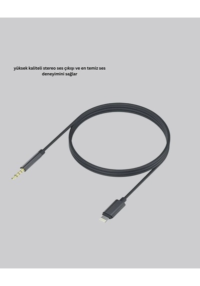 Ers İphone Uyumlu Lightning 3.5mm Aux Adaptör Kablo Stereo Ses Aktarım
