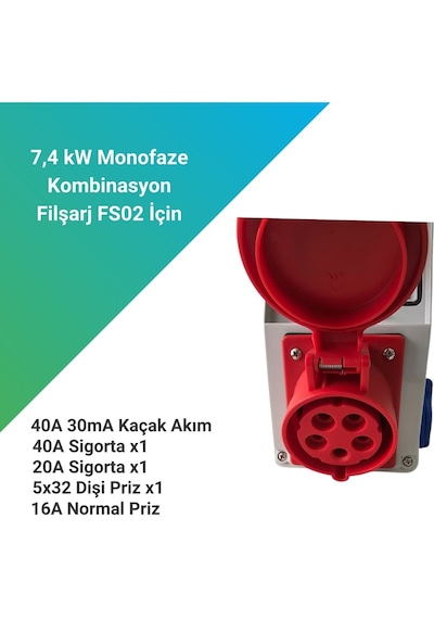 Filşarj 7.4 Kw Monofaze Kombinasyon Kutusu