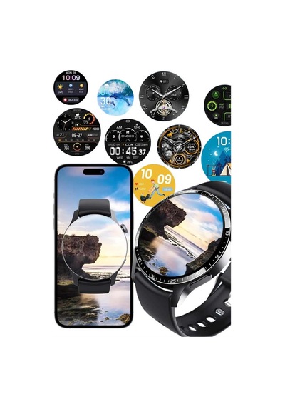 Akıllı Saat Aksesuarları Amoled Ekran Metal Deri Silikon Kordonlu Uyku Ve Sağlık Takibi