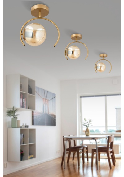 Esse Bal Rengi Glob Camlı Modern Eskitme Plafonyer Hol Antre Eskitme Eskitme