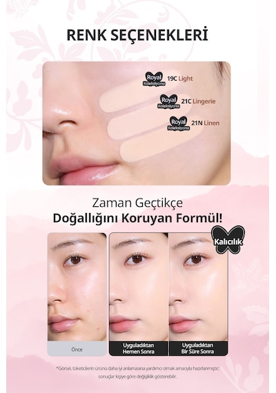 Cıca İçerikli, Yüksek Kapatıcı Yarı Mat Clıo Kill Cover Founwear Cushion Set 19c Light Spf40pa++