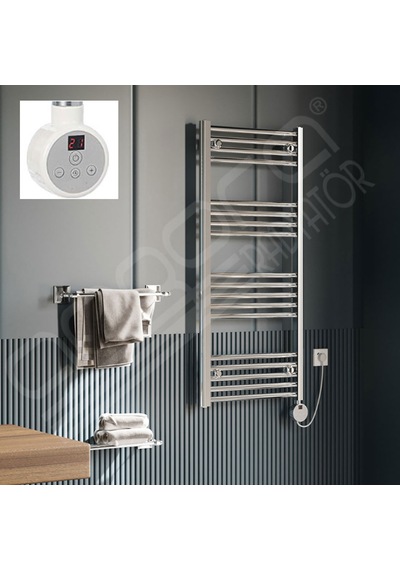 Angora Dijital Termostatlı Elektrikli Krom Havlupan 50 X 70 Cm Sağ
