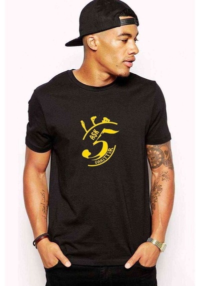 Aşk 5 Vakittir Baskılı Siyah Erkek Tshirt