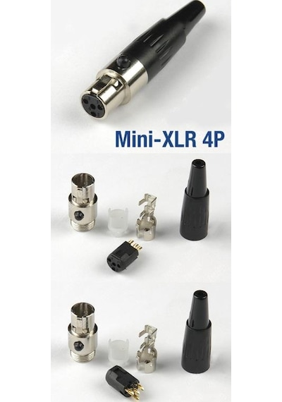 Xlr Konnektör - Mini - 4 Pin - Dişi