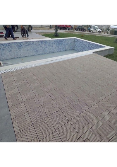 Kompozit Zemin Döşemesi 1 M2 (11 Adet Karo) Kahverengi 30 Cm 2.5 Cm 30 Cm