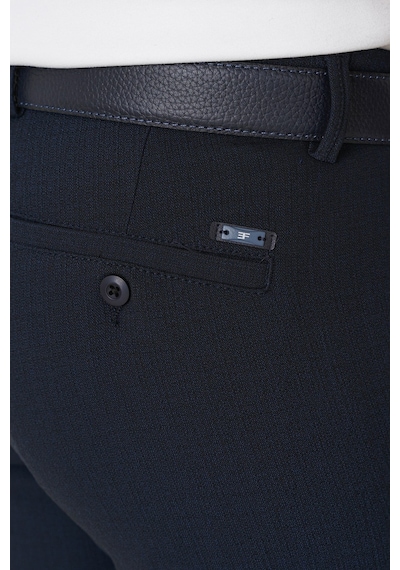 Slim Fit Yan Cep Esnek Yünlü Lacivert Pantolon P 1232