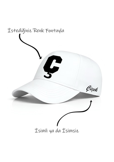 Ogc Ç Harfi Unisex Şapka Beyaz