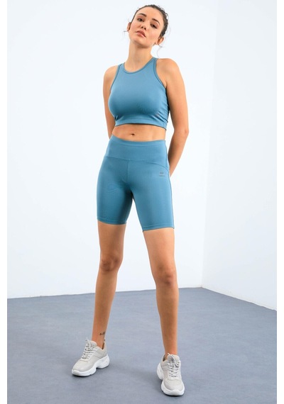 Tommylife Mint Yeşil Yüksek Bel Toparlayıcı Dar Kalıp Crop Biker Kadın Tayt Takım - 95302 Mint Yeşili Tommylife Mint Yeşil Yüksek Bel Toparlayıcı Dar Kalıp Crop Biker Kadın Tayt Takım - 95302 Mint Yeşili