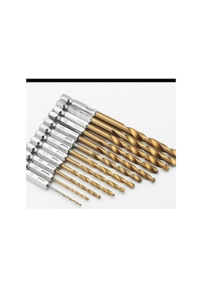 Hss Matkap Ucu 1/4 Hex 13 Parça Titanyum Kaplama 1.5-6.5mm, 7430000722460