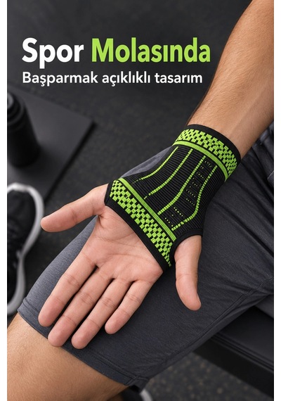 Erturkstore Mey İthalat Avuç İçini Ve Bileği Saran Örgü Sporcu Bilekliği -