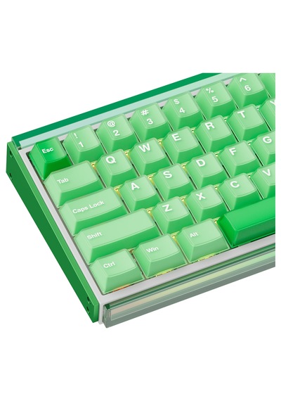 Akko Ray68 He Misty Green White %65 Astroaim Manyetik Switch 8k Hz Hall Effect Hotswap Argb Kablosuz İngilizce Gaming Klavye