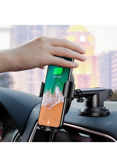 Baseus 2'si 1 Arada Kablosuz Araç İçi Hızlı Şarjlı Telefon Tutucu - Teşhir